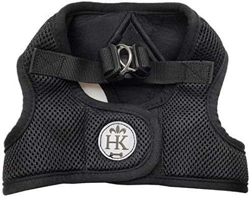 H&K Hudson Harness | Черен | Dog Harness for Dogs | Easy Control Step-in Mesh Vest Harness with Светлоотразителни Stripes for Safety