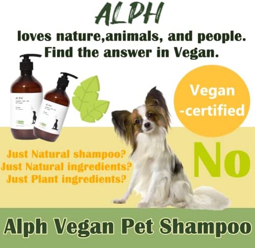 Alpha Пет Shampoo - Вегетариански Organic Hypoallergenic Пет Shampoo for Dogs & Cats - Chemical Free - 16.9 fl.oz - 2