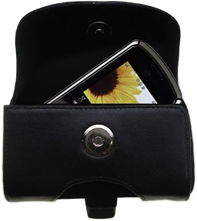 Gomadic Designer Black Leather LG LX370 Belt Carrying Case – Включва допълнителна примка за колан и подвижна скоба