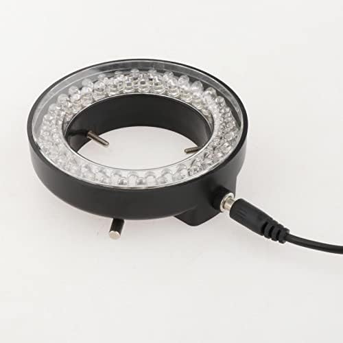 Shiwaki LED Light with Adjustable Power Adapter Electronics Black Illuminator Lamp for Stereo Microscope Camera - 64pcs, Диаметър 61mm
