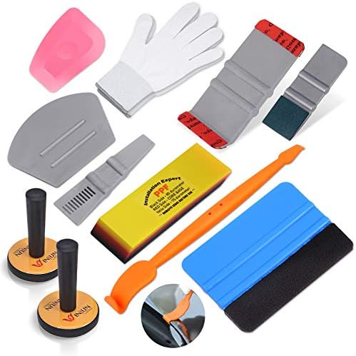 Gomake Рибка Wrap Tool Kit Car Wrapping Vehicle Window Tint Film Tool Set Include Felt Рибка Squeegee, Винил Wrap Magnet