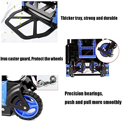 Количките на ръце GAXQFEI сгъване на количката на ръце Сверхмощную количката, използвана за движение на стоки, разтоварва