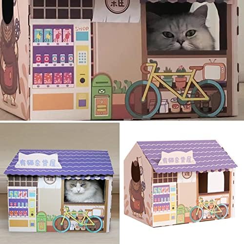 Homyl Велпапе Cat House с Когтеточкой House Cat & Scratcher за Котенца - Лилаво