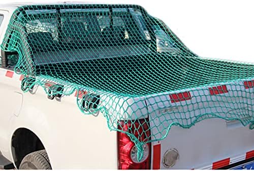 LJIANW Fishing Net Decor Heavy Duty Cargo Net, Extend Mesh Cover Pickup Car Luggage Safety Защита Trailer Truck Сълза Resistance Encrypted Network, 7Sizes (цвят : зелен, размер : 3X4m)