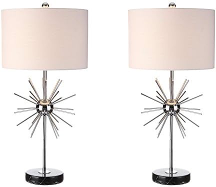 JONATHAN Y JYL2011A-SET2 Aria 31.5 Metal/Marble LED Lamp Modern,Contemporary,Glam,Mid-CenturyModern за Спални, Хол, Офис,