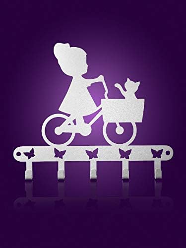 RuPost INSINBI/Икономка/Стенен Държач за ключове Момиче на велосипед/Съхранение/Къща/Начало декор/Закачалка