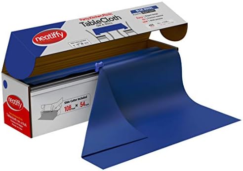 Neatiffy за Еднократна употреба Пластмасова Покривка Roll | 54 in x 108 Ft Водоустойчив Покривка | Кутията на Масата,