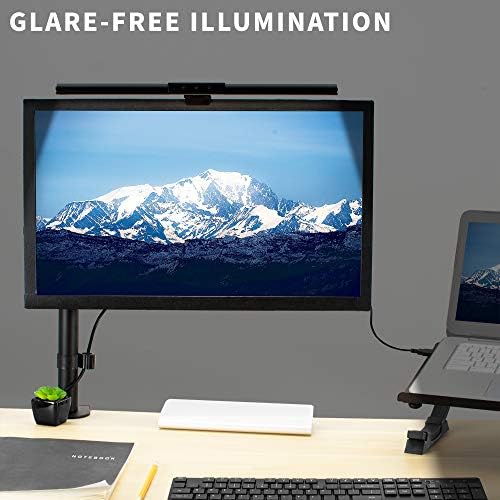 VIVO Universal LED Computer Monitor Light Bar, USB Powered Screen Lamp for Home Office, 5 Level Adjustable Brightness