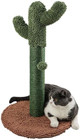 Когтеточка Catinsider Cactus Котка с Болтающимся Топка е Подходяща за Котки Светло Кафяв на Цвят