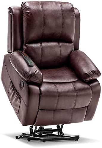 Mcombo Small Sized Electric Power Lift Recliner Chair Диван с масаж и топло за Малко по-възрастните хора Petite, 3 Позиции,