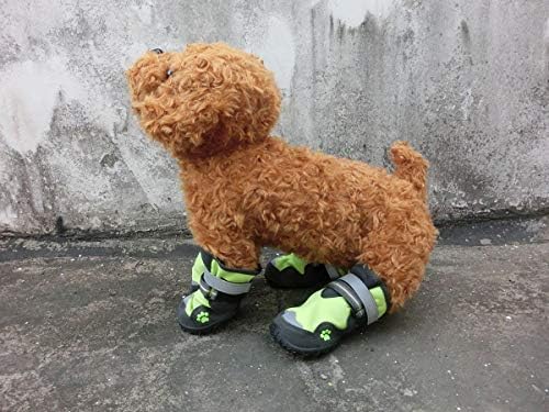 Xanday Dog Boots Водоустойчив Обувки за кучета, Защита на лапите с отразяващи и регулиращи се презрамки и устойчива на
