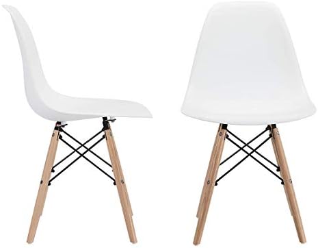 CangLong Modern Mid-Century Side Chair за Хранене на Стол с Крака от масивна Дървесина, Кухня, трапезария, Хол, Трапезария,