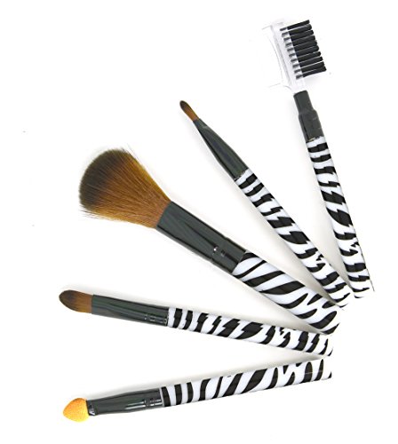 Perfect Makeup Set Zebra Print (5шт Професионален и Личен Козметичен Комплект Четки за грим)