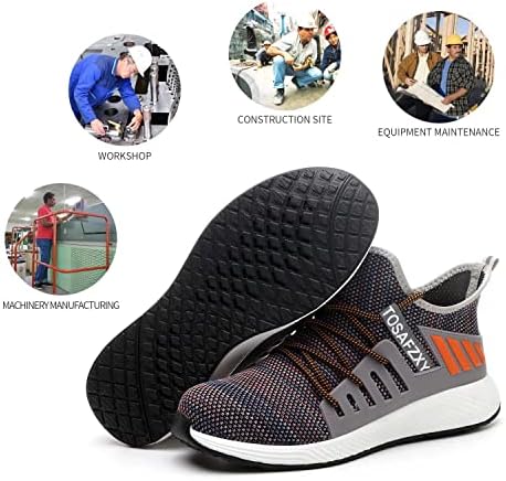 AZXPROT Стоманена Стелката на Обувки за Жени, Мъже, устойчива на плъзгане Обувки за Сигурност Дишаща Лека Пункция Доказателство