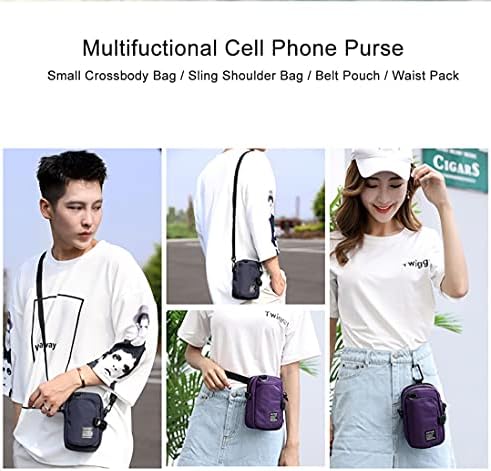 Найлон Малък Crossbody Чанта с Мобилен Телефон в Чантата си Тактически Кобур Колан Кобур за Samsung Galaxy A52 A42 A21S