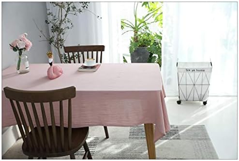 TWJYDP Розова Правоъгълна Покривка Чист Цвят Памучни бельо (Различни стилове и размери),51x110in