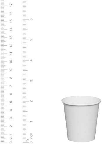 [100 опаковки] 3 грама. Бели Картонени Чаши, Малка Еднократна употреба Баня, Еспресо кафе, Чаши за Изплакване на устата