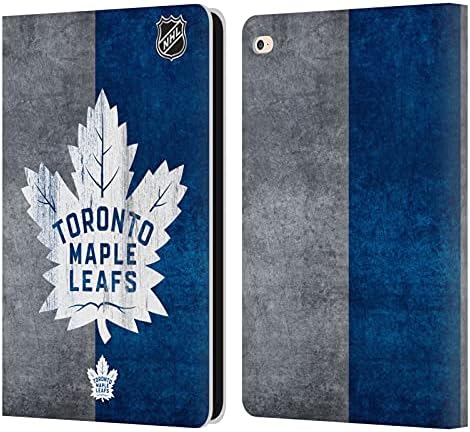 Head Case Designs Официално Лицензиран NHL Half Distressed Toronto Maple Leafs Leather Book Портфейла Case Cover Съвместим