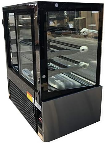 Refrigerated Хлебни Display Case Cooler for Pastry Deli Upright 48 Wide Cooler Glass Display Curve Case Refrigerator-Commercial