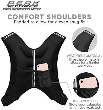 Aduro Sport Weighted Vest Workout Equipment, 4lbs/6lbs/ £ 12/20lbs/25lbs/30lbs Body Weight Vest за Мъже, Жени, Деца