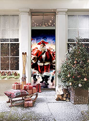 Коледна украса, Дядо Коледа | Коледа вратата на кутията | Коледни украси за дома Подвижна за многократна употреба и Могат