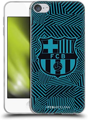 Head Case Designs Официално Лицензиран FC Barcelona Black Герб Soft Gel Case Съвместим с Apple Touch 6th Gen / Touch 7th