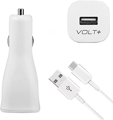VOLT PLUS TECH Адаптивни Quick Charge Car kit Работи за Samsung SM-T825 с кабел USB Type-C и на 87% по-бързо