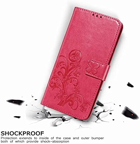 Калъф FTRONGRT за vivo S10e, флип-надолу Капак на Чантата с Притежателя на мобилен телефон и Слот за карта, Магнитен Калъф-портфейл от Изкуствена кожа за vivo S10e-Розово-червен