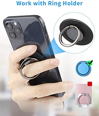 Пакет SUPERONE Magnetic Phone Grip Base Black & Blue е Съвместима с iPhone 12 Mag Safe Base, от Притежателя на кол Пръстени