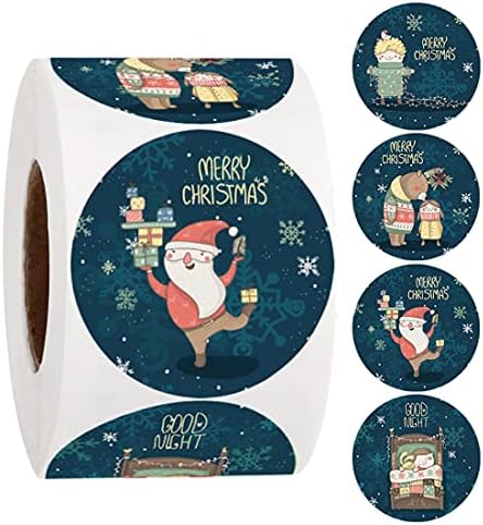 Стикер щастлива Коледа Коледна Елха Подарък Кутия Чорап Дизайн Етикети Плик Амбалажна Хартия Уплътнителни Етикети 1 инч