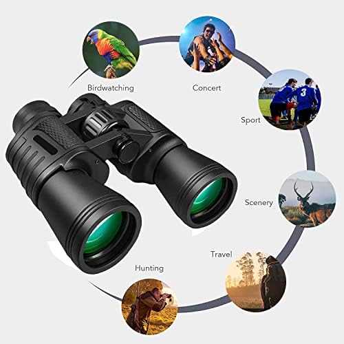 KFECX 20x50High Power Binoculars, Професионален Бинокъл с Висока Разделителна способност за Възрастни, Компактен Професионален