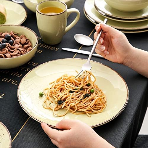 GYZX 32 - Piece Stoneware Ceramic Dinnerware Set with Dinner Plate,Десерт Plate,800ml Bowl,380ml Mug Set