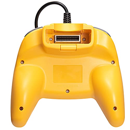Класически Жичен джойстик Контролер N64 Gamepad с удлинительным кабел 6 ФУТА за Nintendo 64, Жълт