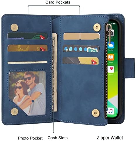 RANYOK Портфейла Case е Съвместим с iPhone 13 Pro (6,1 инча), Премиум ИЗКУСТВЕНА Кожа с Цип Флип Фолио Портфейла RFID