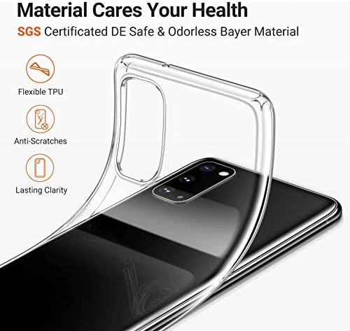 HHUAN Калъф за Samsung Galaxy A32 4G (6,40 инча) от Закалено Стъкло Протектор на Екрана, Прозрачен Мек Силиконов Защитен Калъф Броня устойчив на удари Калъф за телефон Samsung Galaxy A32 4G