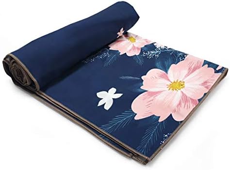 think ECO Printed Yoga Mat Towel - кърпа за йога с добър впитыванием пот за гореща йога.(Флотский цвете)
