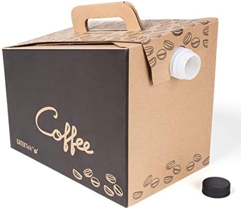 Cater Tek 160 грама Coffee To Go Контейнери, 10 за Еднократна употреба Сървъри за напитки - с дръжка, изолация, черни