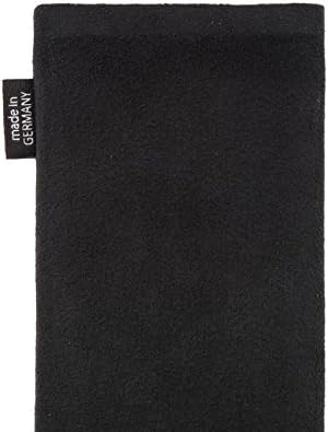 fitBAG Classic Black Custom Tailored Sleeve for LG V50 ThinQ 5G | Произведено в Германия | Натурална алкантара Калъф калъф