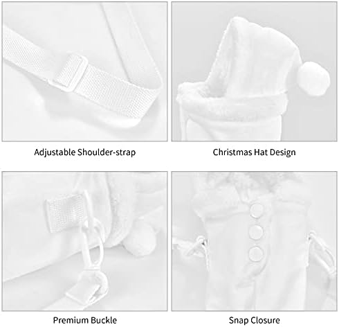 Dukbruek Star Влюбените Holding Hands Коледа Plush Cup Sleeve Shoulder Strap, Тц Cover Holder Insulator Sleeve, Коледа