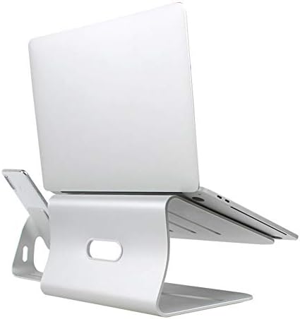 Wgwioo 2 в 1 Поставка за лаптоп и телефон Алуминиев Охлаждащ притежателя на вашия компютър е Съвместим с MacBook Air/Pro,
