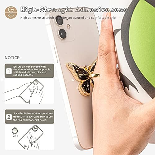 Пеперуда Мобилен Телефон Пръстен на Притежателя Пръст Стойка, Метална Халка Сцепление на Притежателя, Универсален, Съвместим