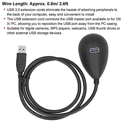 Основата кабел разширяване 0.8 m USB3.0, Мъж до Женския Основата Докинг станция Рамка Кабел за Док-станция за Разширяване