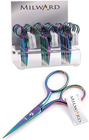 Ножици за бродиране Milward Multi-Color Rainbow - с 3.5/9 см - Sharp Point