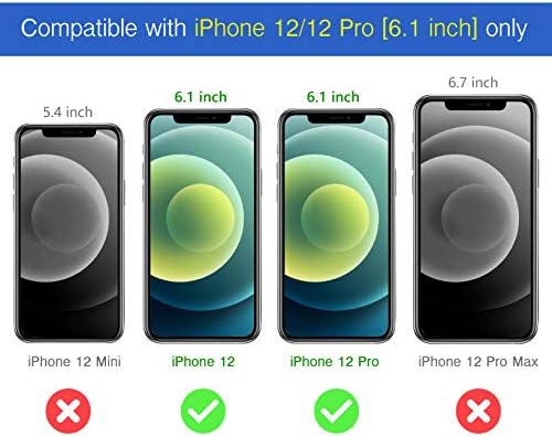 XMON Калъф за iPhone 12/12 Pro, Тежкотоварни Здрав Калъф, Колан Кобур Kickstand Защитен калъф [Прахоустойчив] [устойчив на удари] е Съвместим за Apple iPhone 12 и iPhone 12 Pro (светло синьо/син