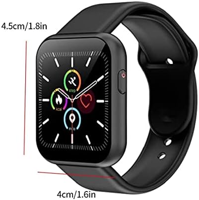 LysiMuus Watch Full Touch Bluetooth Smartwatch с Черен Резервен Каишка Heart Rate Test Плюс Спортен Гривна за Мъже Син