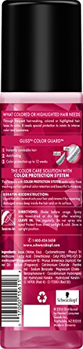 GLISS Hair Repair Незаличими климатик, Color Guard Express Repair за боядисана или мелированных коса, 6,8 унции (опаковка от 3 броя)