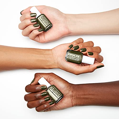 essie Nail Polish Limited Edition Fall 2021 Collection, Топъл Зелен Оникс, високо напрежение Винил, 0,46 грама
