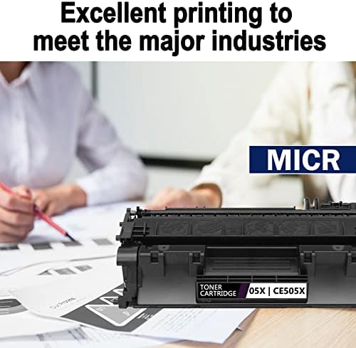 05X CE505X Рециклирани MICR Тонер касета Заместител на HP 05X Тонер P2055dn P2055 P2055d P2055x принтер (черен, 1 опаковка)-Продаден Fossettee.
