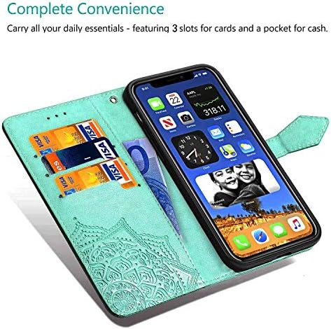 CaseHQ е Съвместим с iPhone 12 Mini Case 5.4 инча(2020 г.), една Чанта-портфейл за жени и момичета,Премиум Каишка с Притежателя