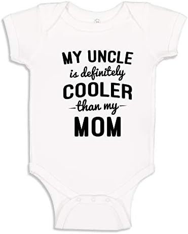 My Uncle is Cooler Than My Mom Baby Bodysuit/Тениска за деца Смешно не мога да понасям Подарък от Брат ми